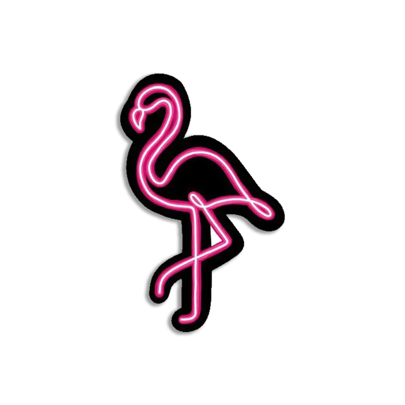 Neon Flamingo Sticker