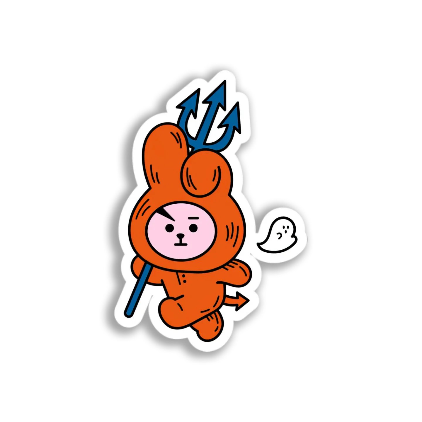 Devil Bunny Costume Sticker