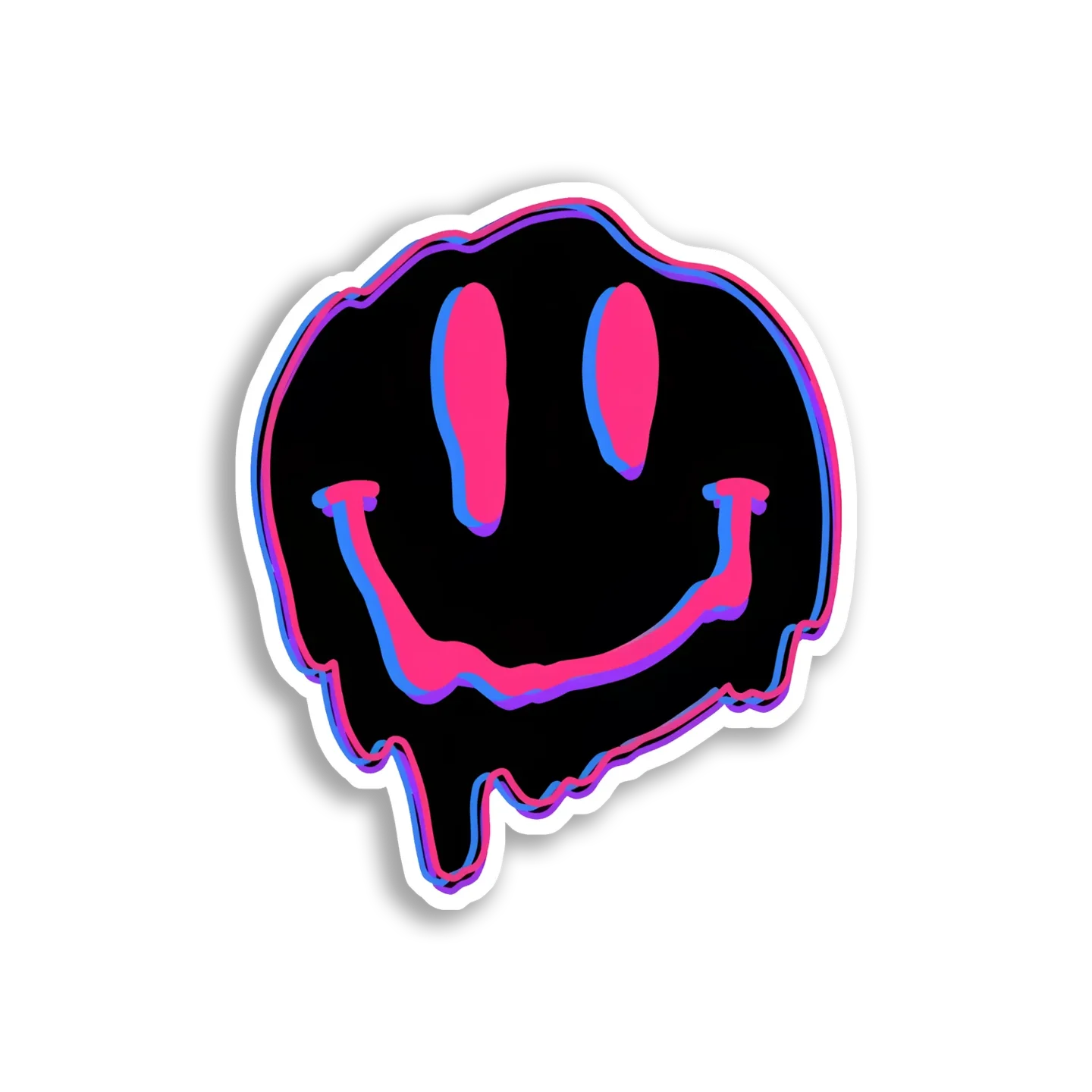 Melting Smiley Face Sticker