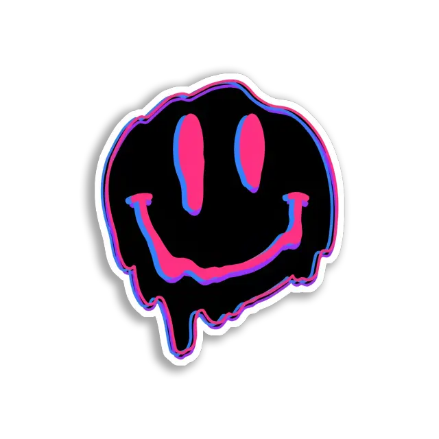 Melting Smiley Face Sticker