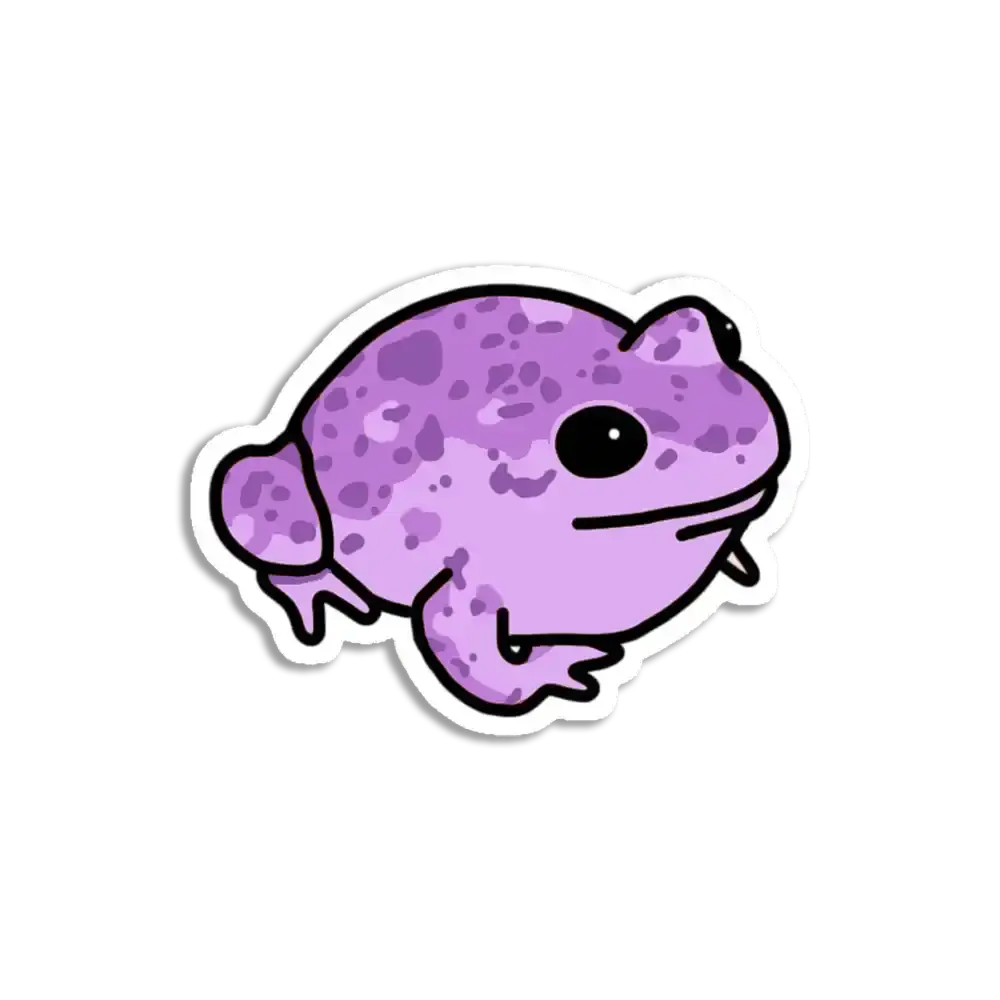 Purple Frog Sticker