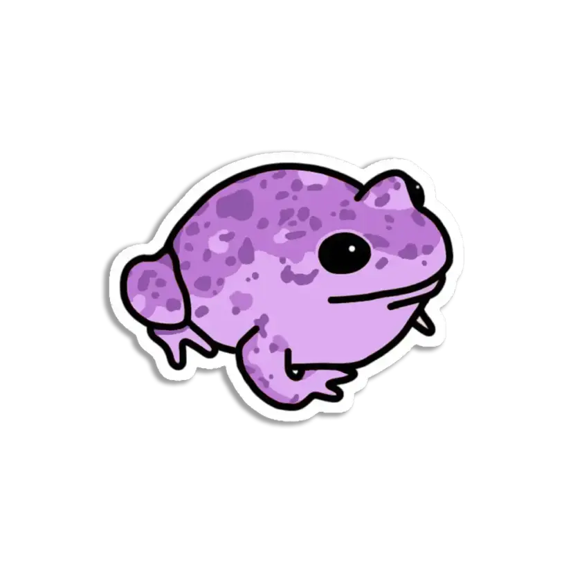 Purple Frog Sticker