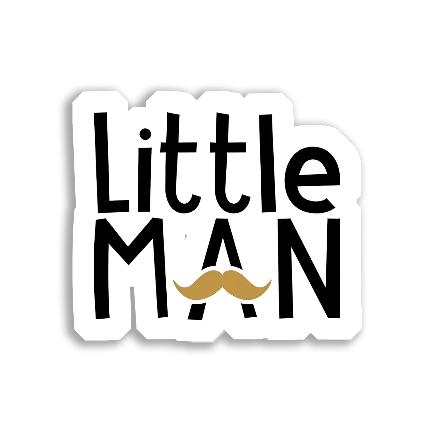 Little Man With a Mustache Car Sticker
