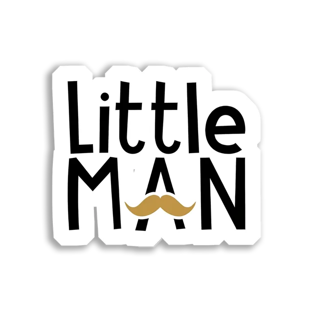 Little Man With a Mustache Car Sticker