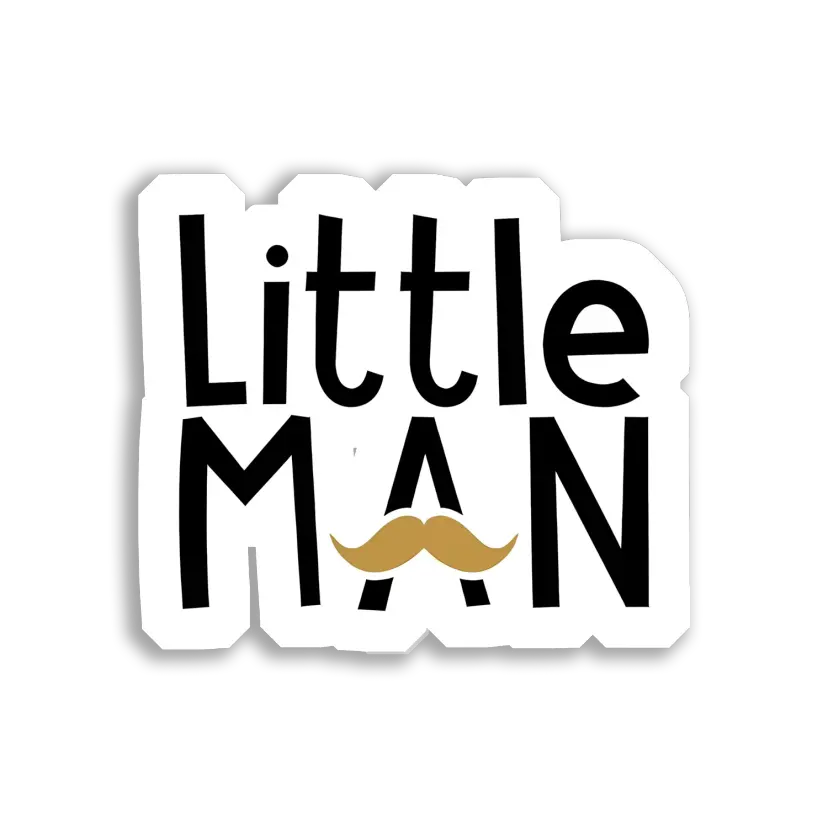 Little Man With a Mustache Car Sticker