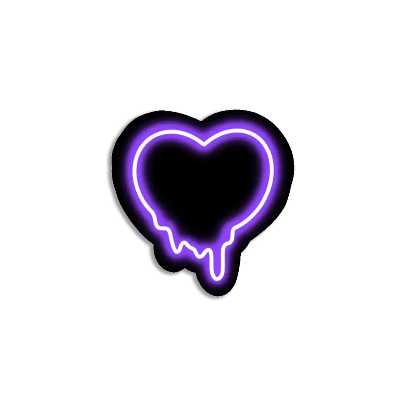 Neon Dripping Heart Sticker