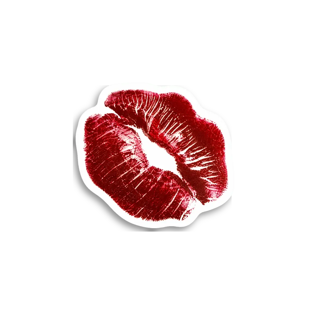 Large Lipstick Kiss Sticker