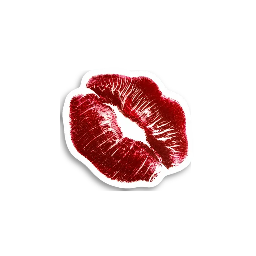 Large Lipstick Kiss Sticker