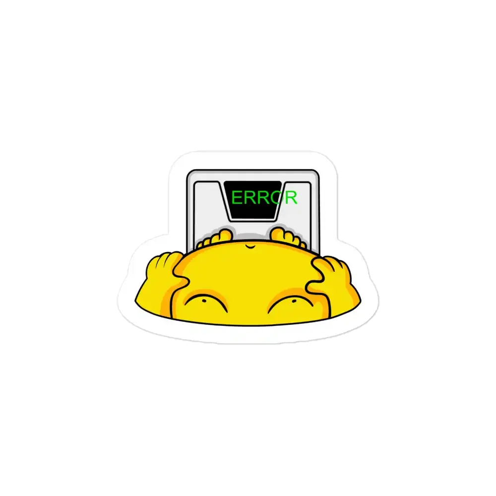 Body Weight Scale Error Sticker