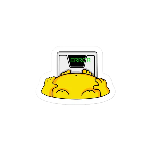 Body Weight Scale Error Sticker