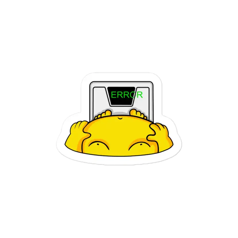 Body Weight Scale Error Sticker