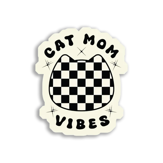 Cat Mom Vibes Sticker