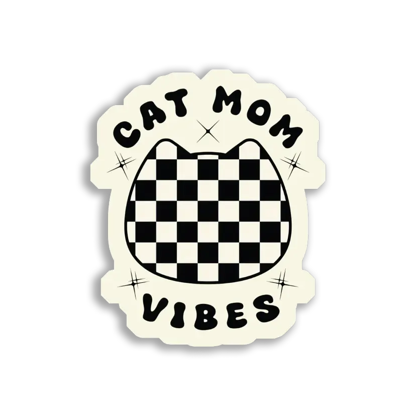 Cat Mom Vibes Sticker