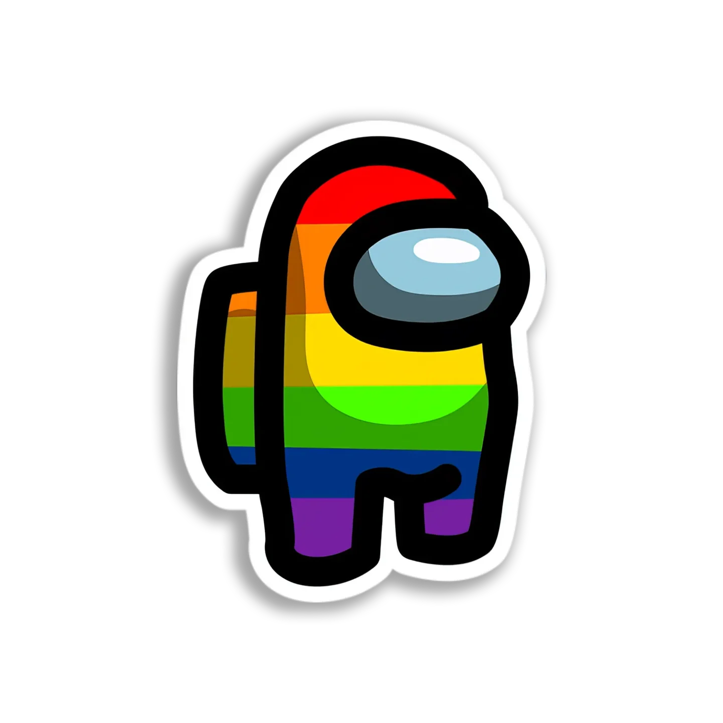 Rainbow Among Us Crewmate Sticker