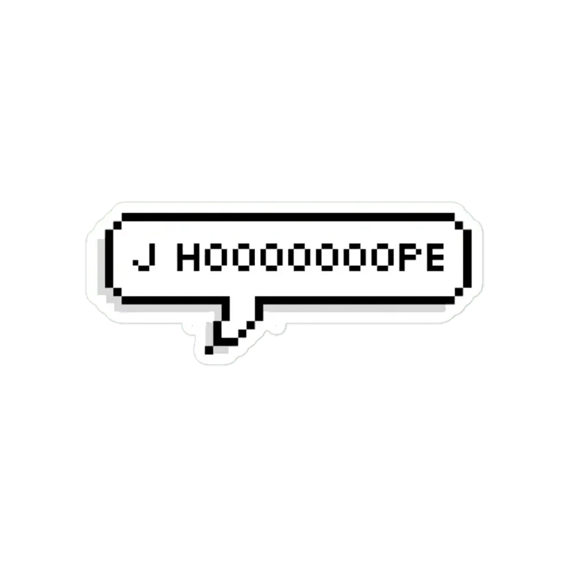 YOONGI J HOOOOOOOOPE  Sticker