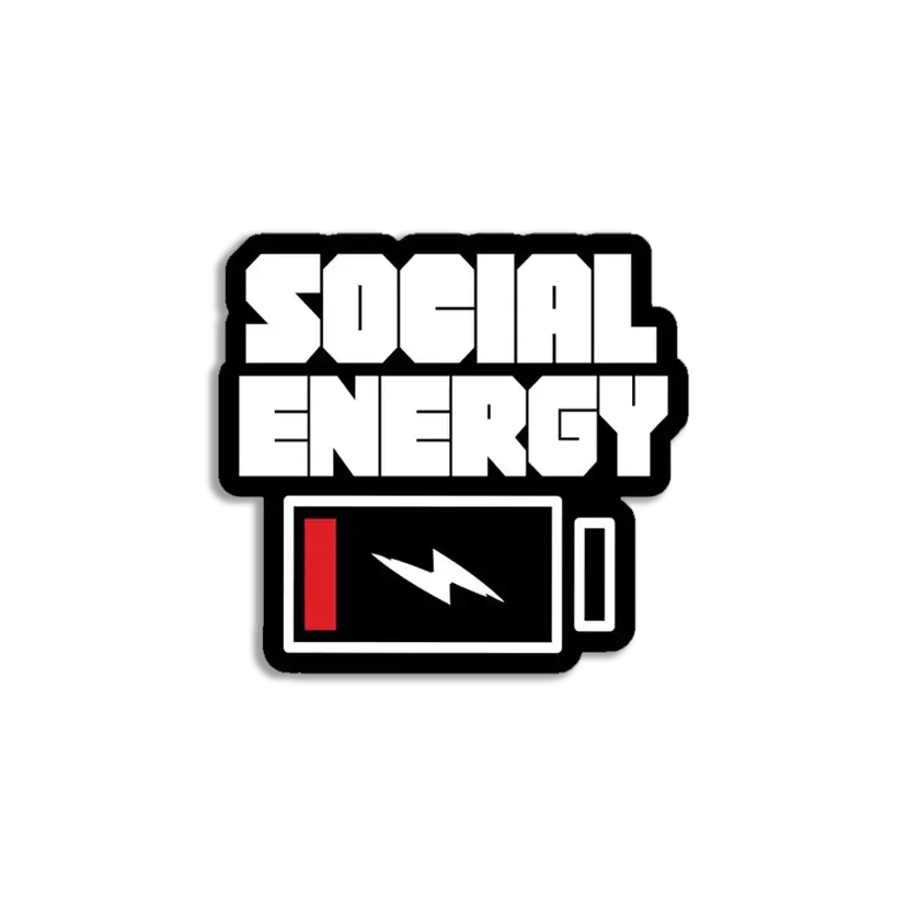 Social Energy Down Sticker