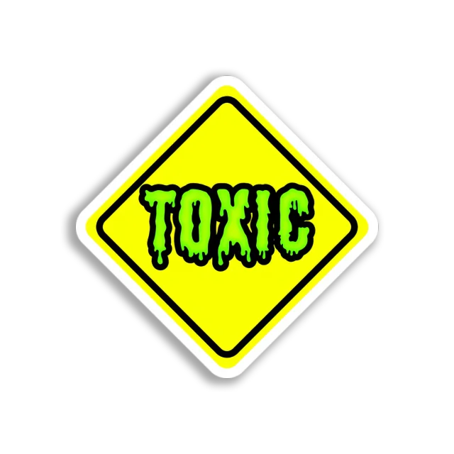 Toxic Warning Sign Sticker