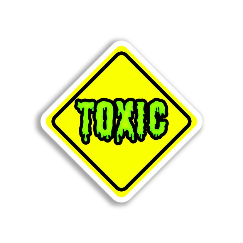 Toxic Warning Sign Sticker