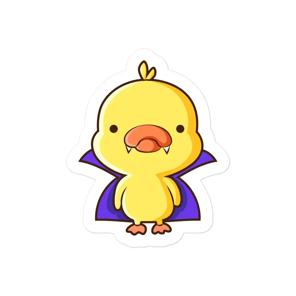 Yellow Vampire Duck Sticker