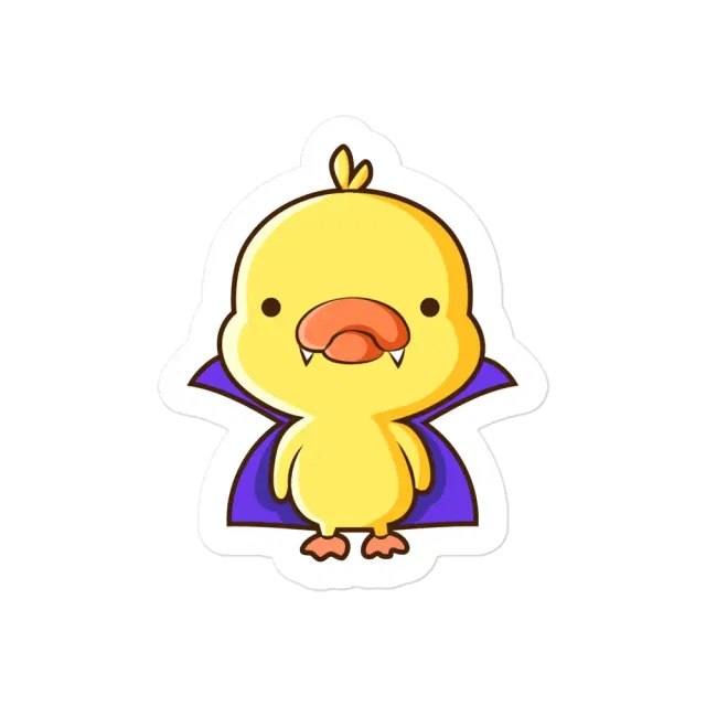Yellow Vampire Duck Sticker