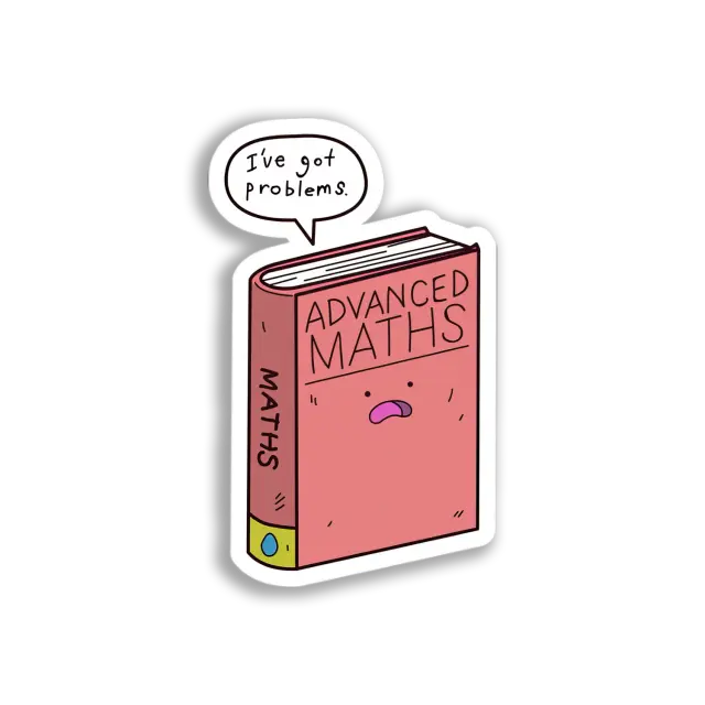 Advanced Math Book Sticker