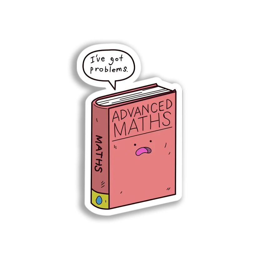 Advanced Math Book Sticker