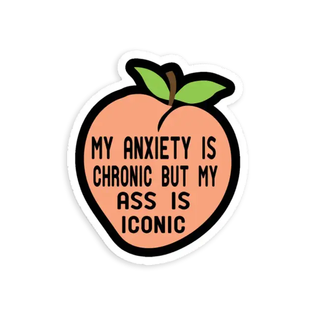 Anxiety Peach Sticker