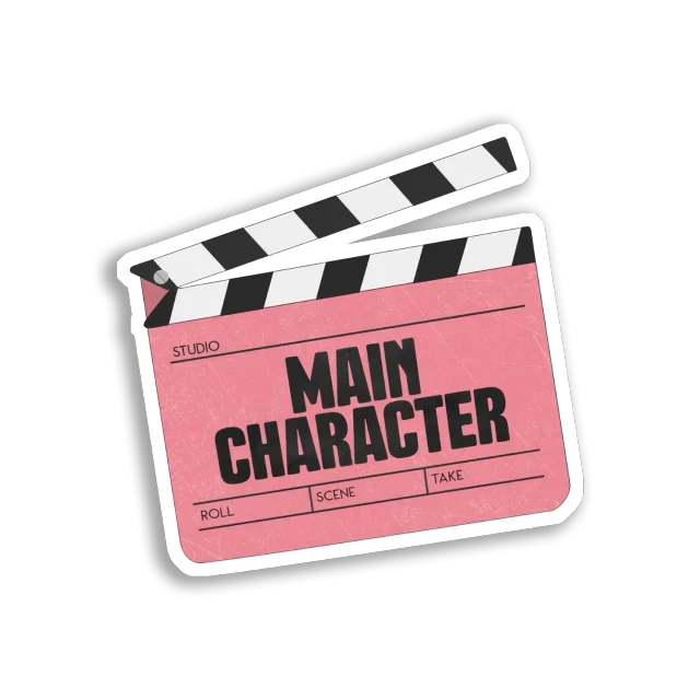 Main Character Movie Clapper Board Sticker