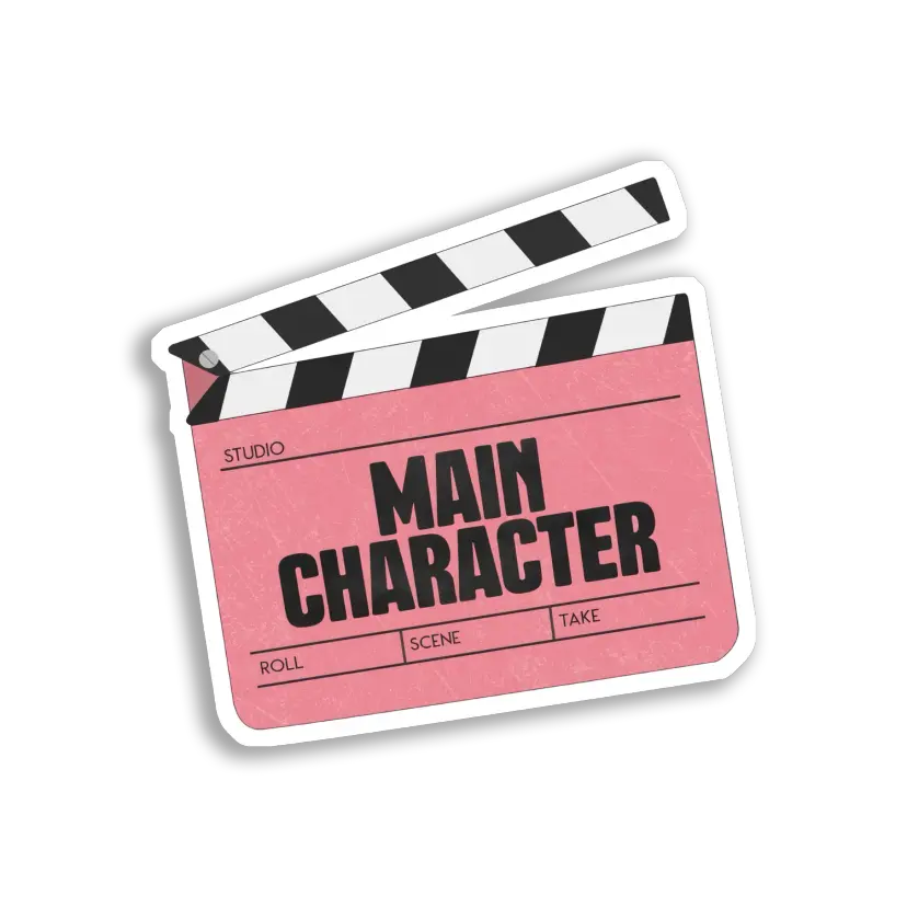 Main Character Movie Clapper Board Sticker