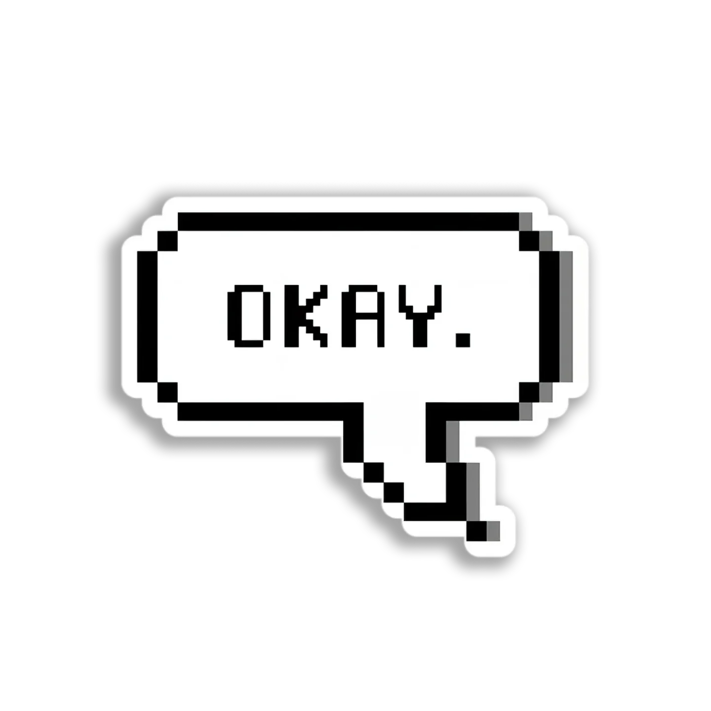 Pixel Okay Speech Bubble Sticker