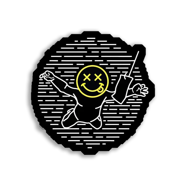 Happy Smiley Face Skydiving Sticker