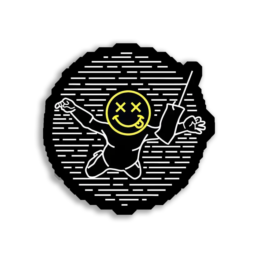 Happy Smiley Face Skydiving Sticker