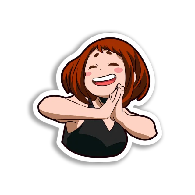 Happy Mina Ashido Sticker