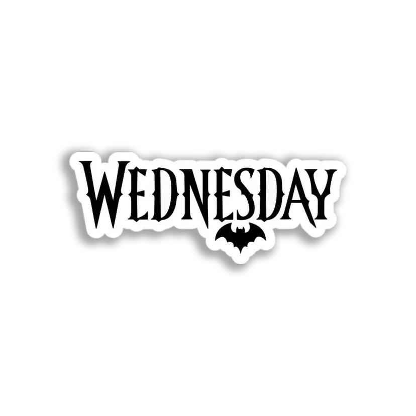 Wednesday Addams Style Sticker