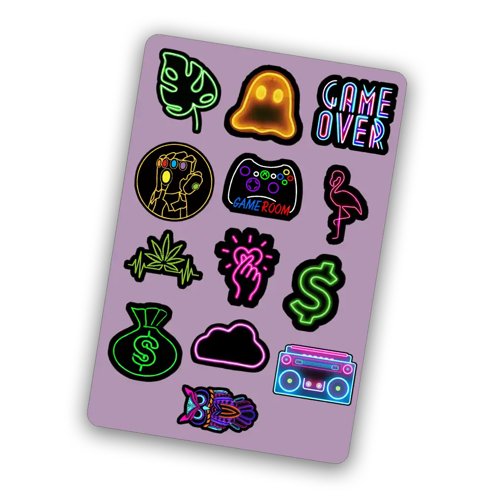 Neon  - Mini Sticker Sheet