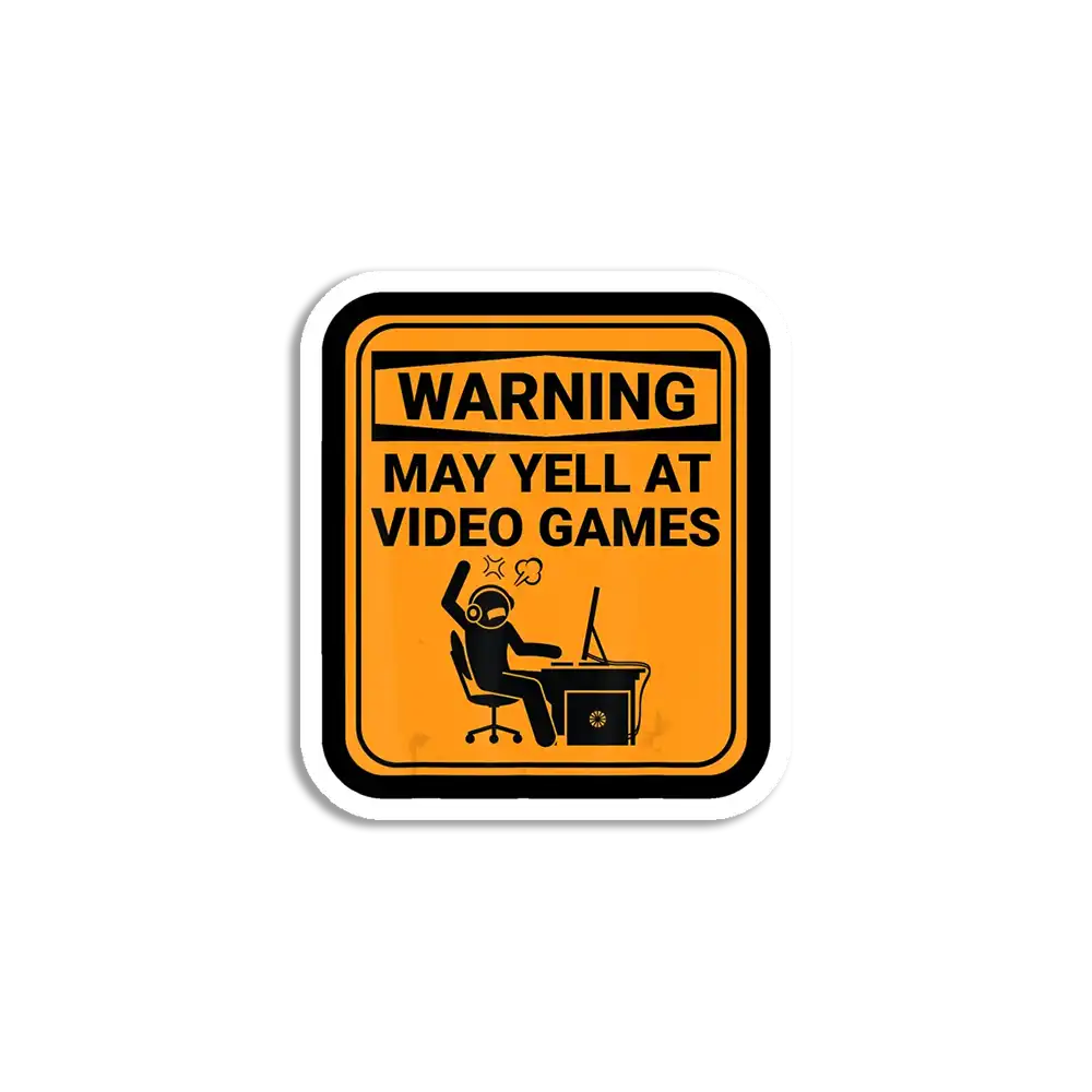 Gamer Warning Sticker