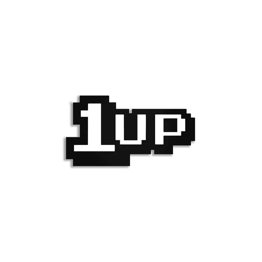 Pixelated 1Up Sticker