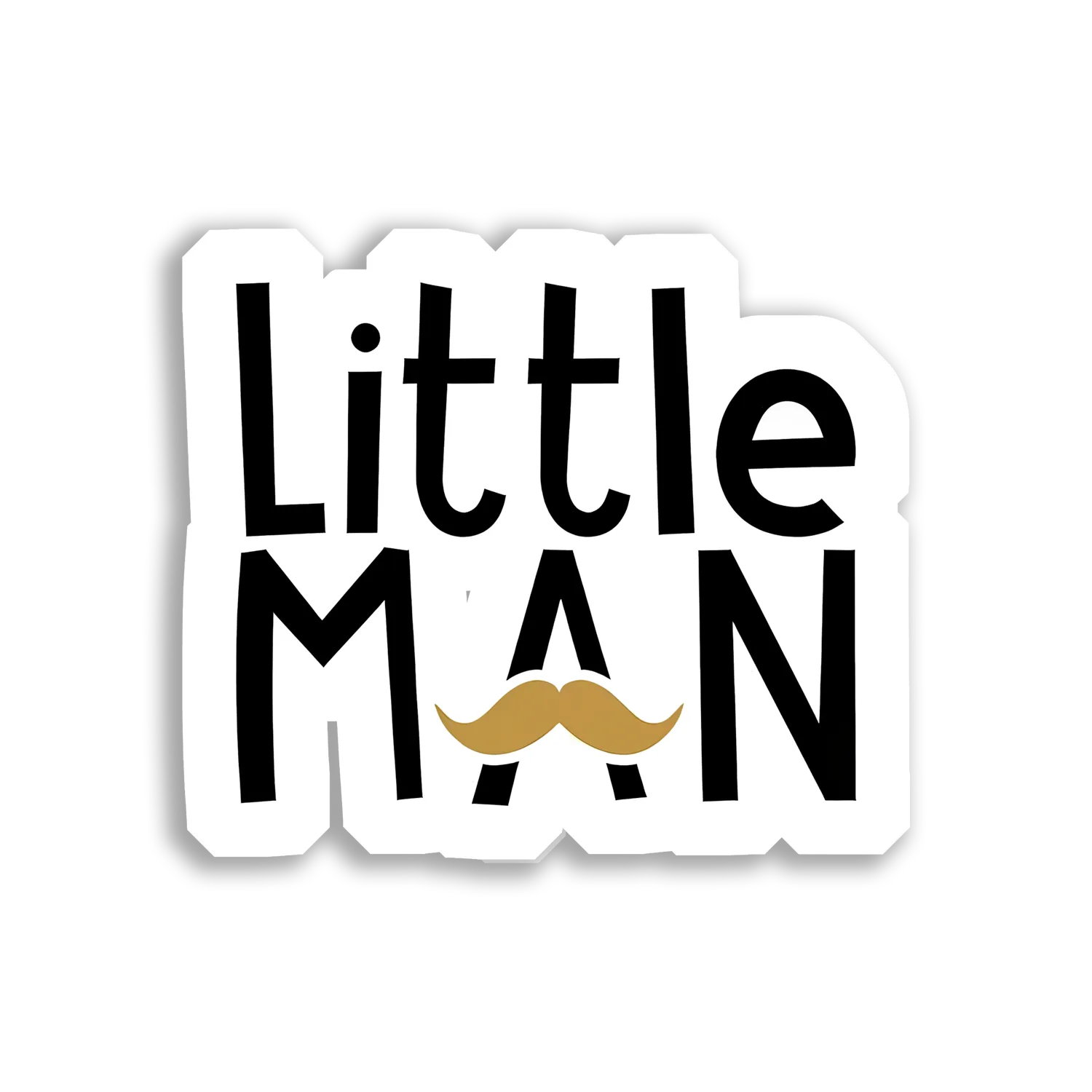 Little Man With a Mustache Car Sticker