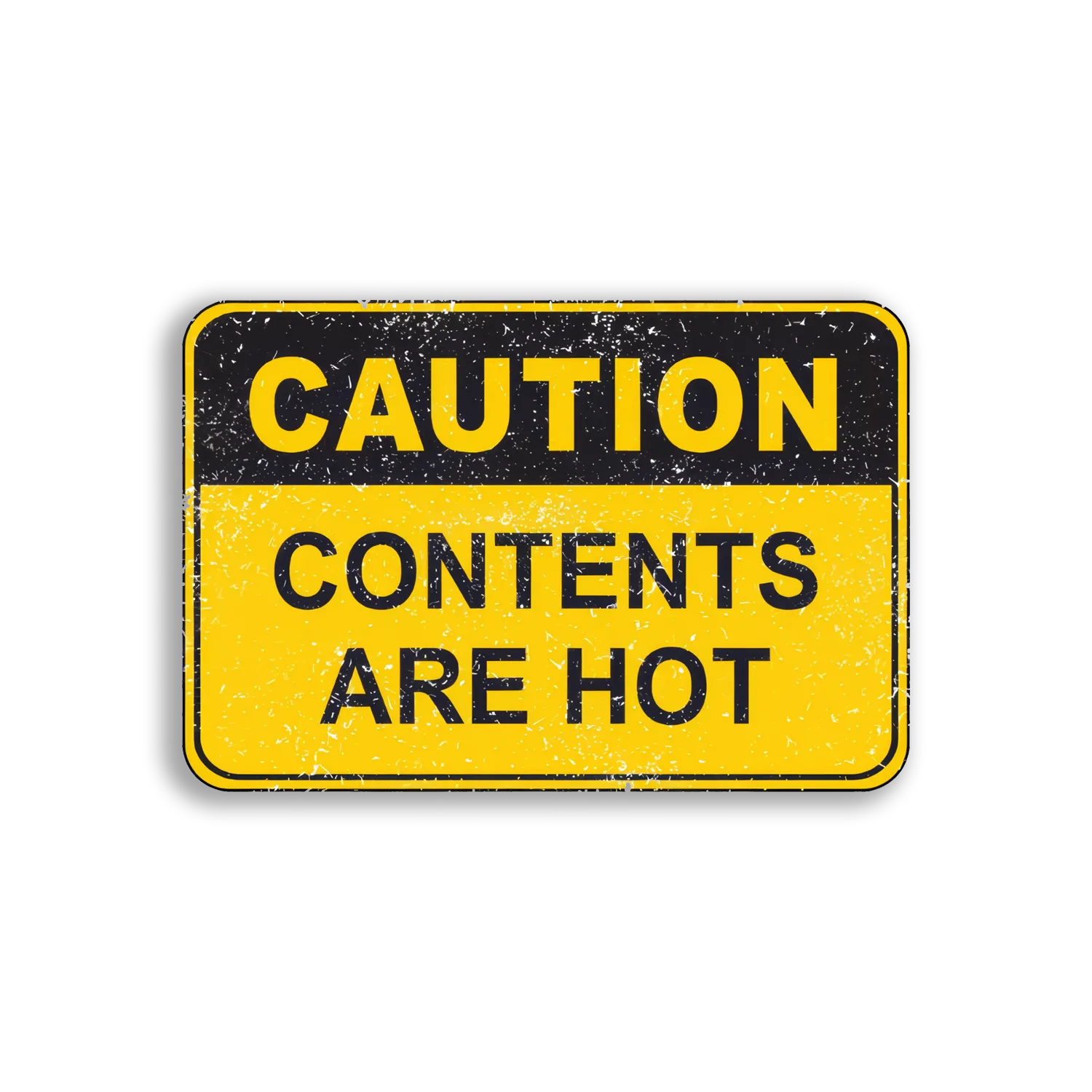 Caution Contents Are Hot Car Sticker