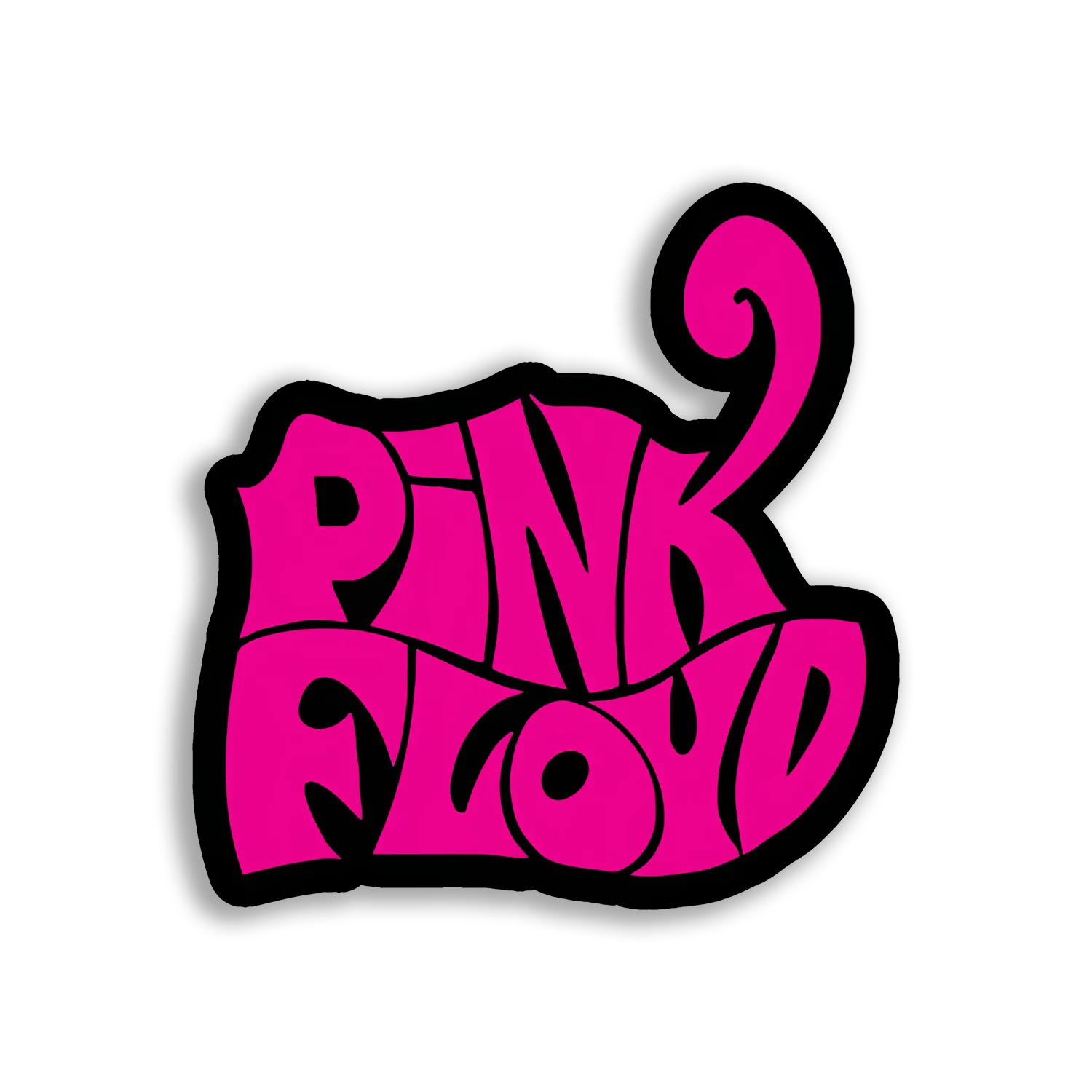 Pink Floyd Logo in Hot Pink Sticker