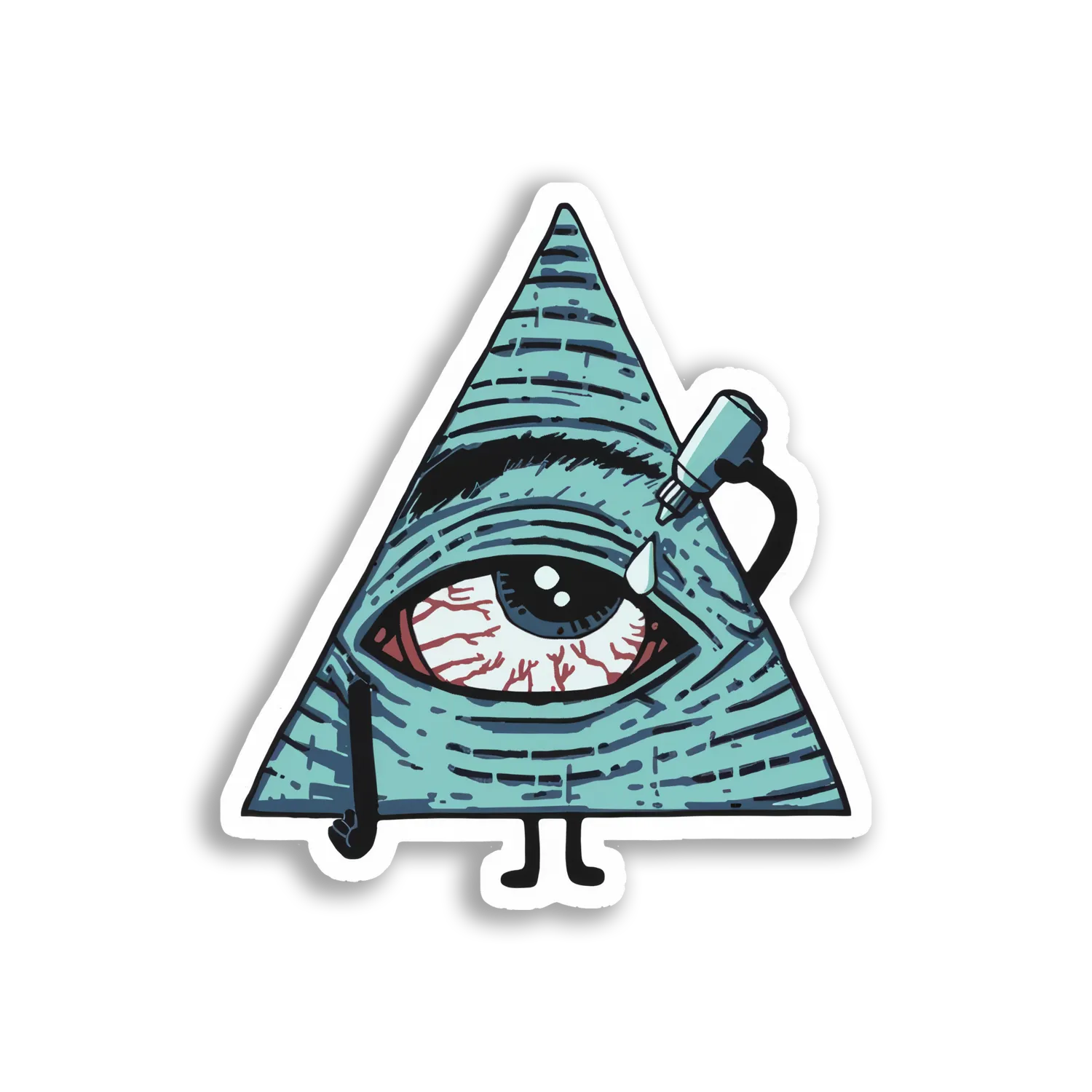 All-Seeing Eye Needs Eye Drops Sticker