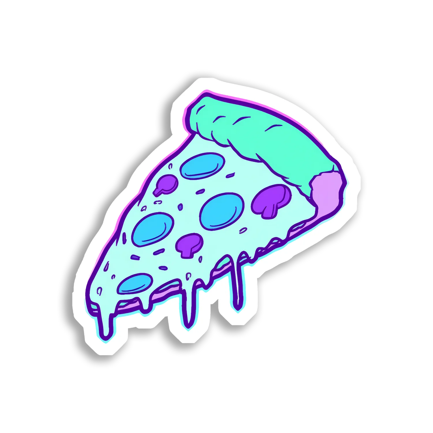 Gooey Dripping Slice of Pizza Sticker
