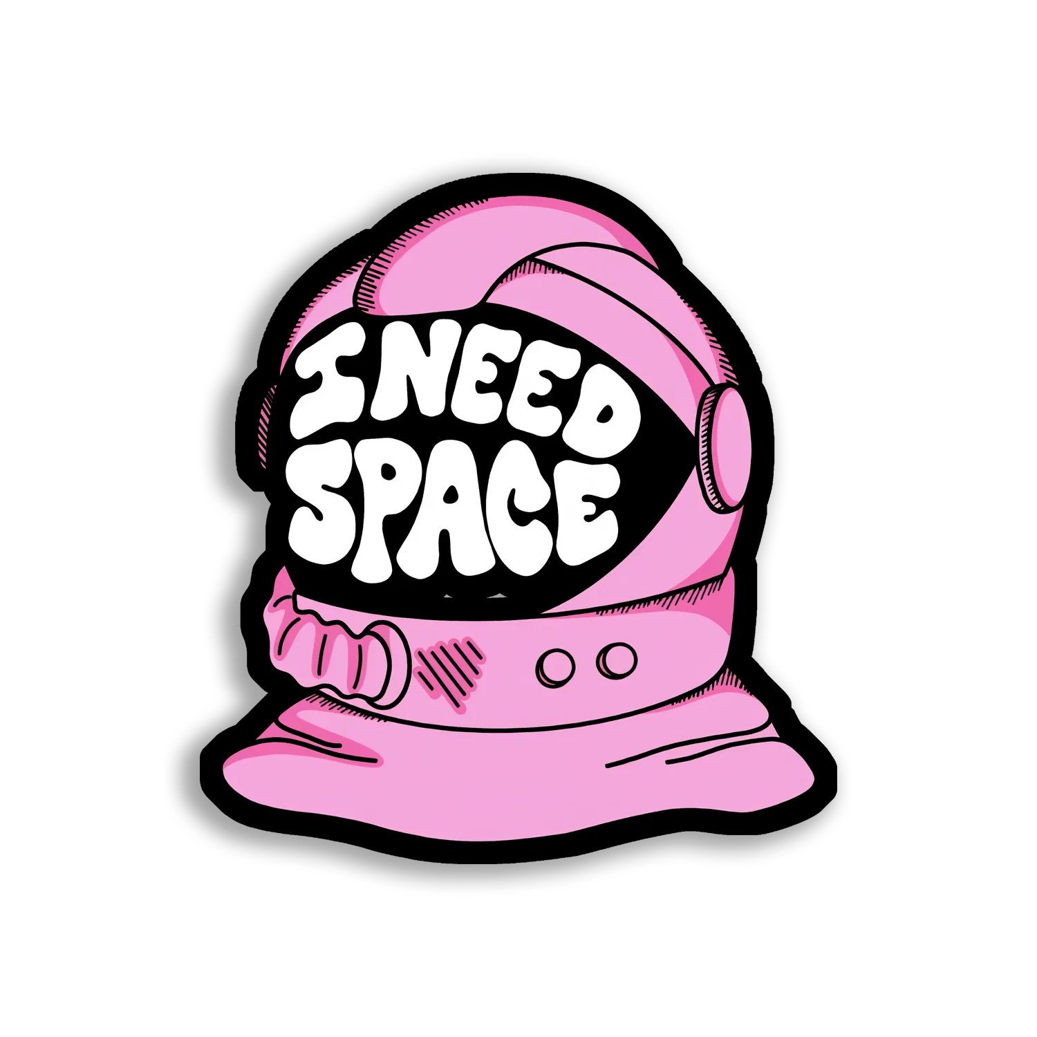I Need Space Astronaut Helmet Sticker