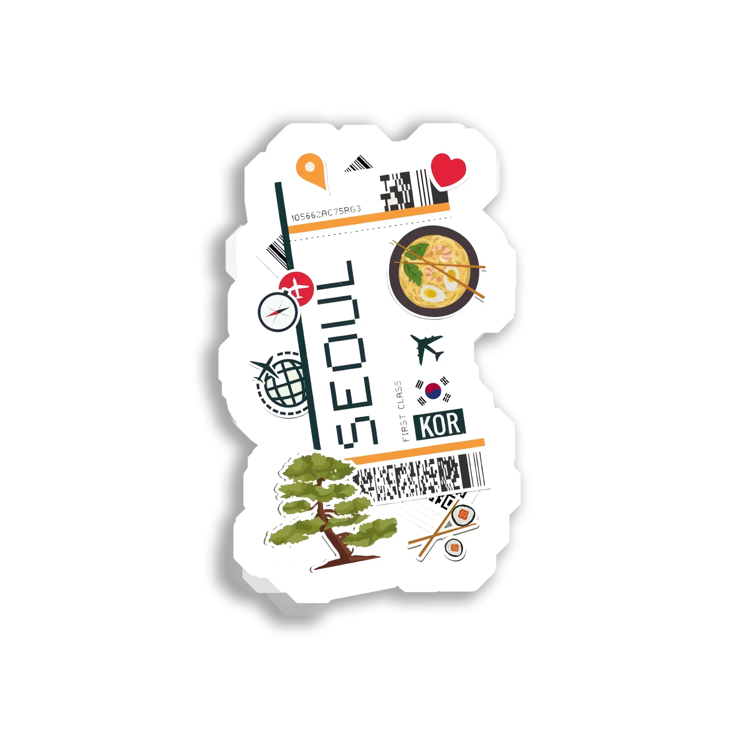 First Class Trip to Seoul, KOR Sticker