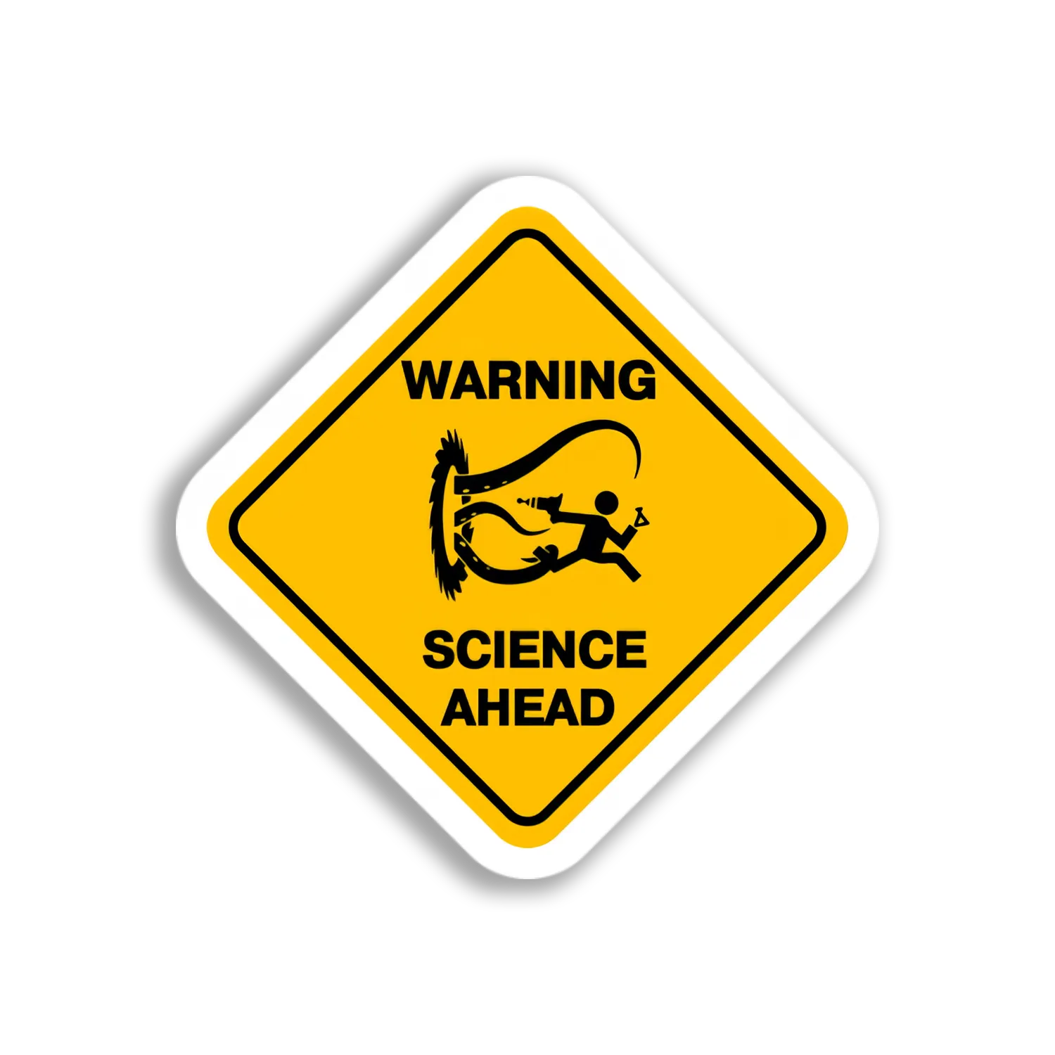 Science Ahead Warning Sticker