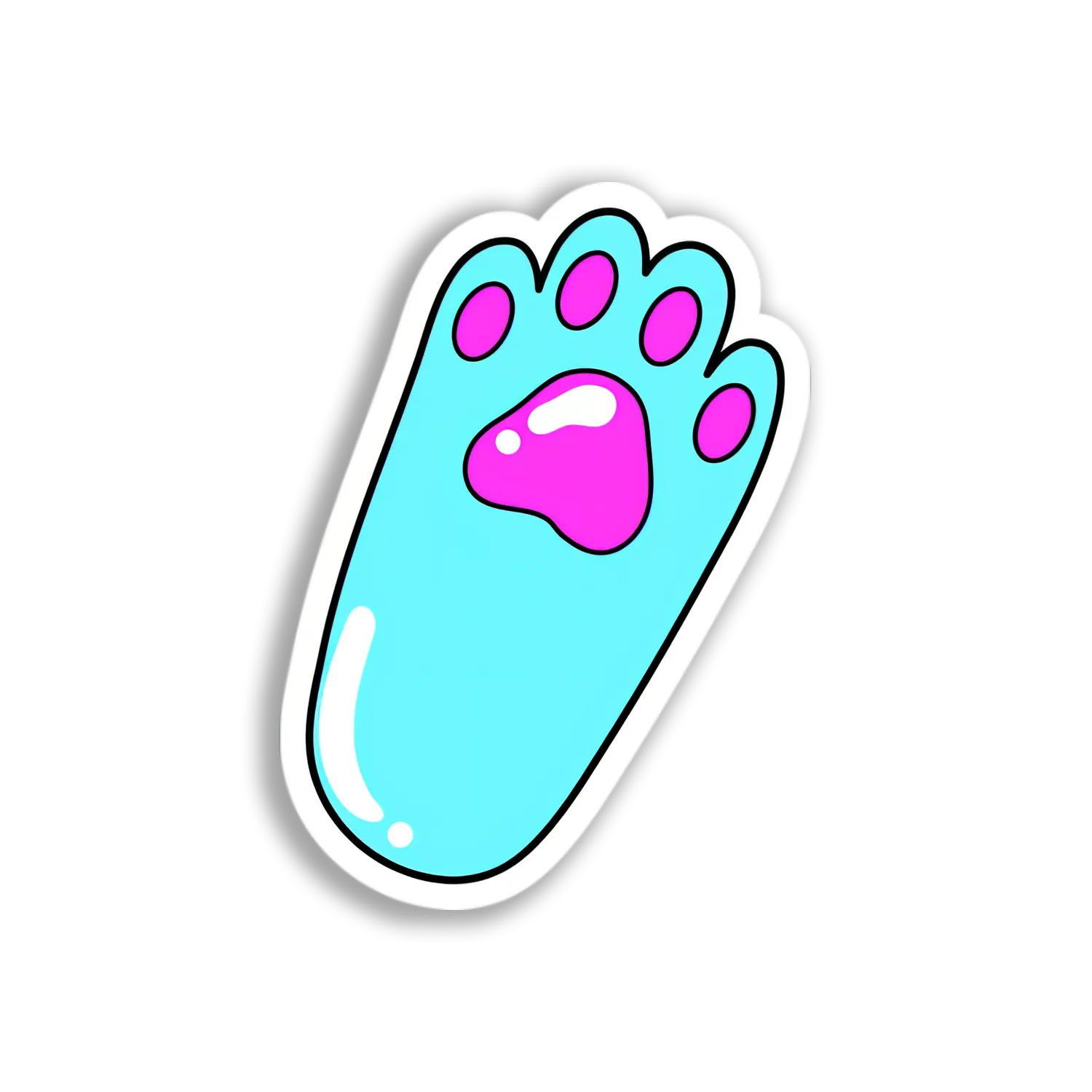 Cute Pastel Paw Print Sticker