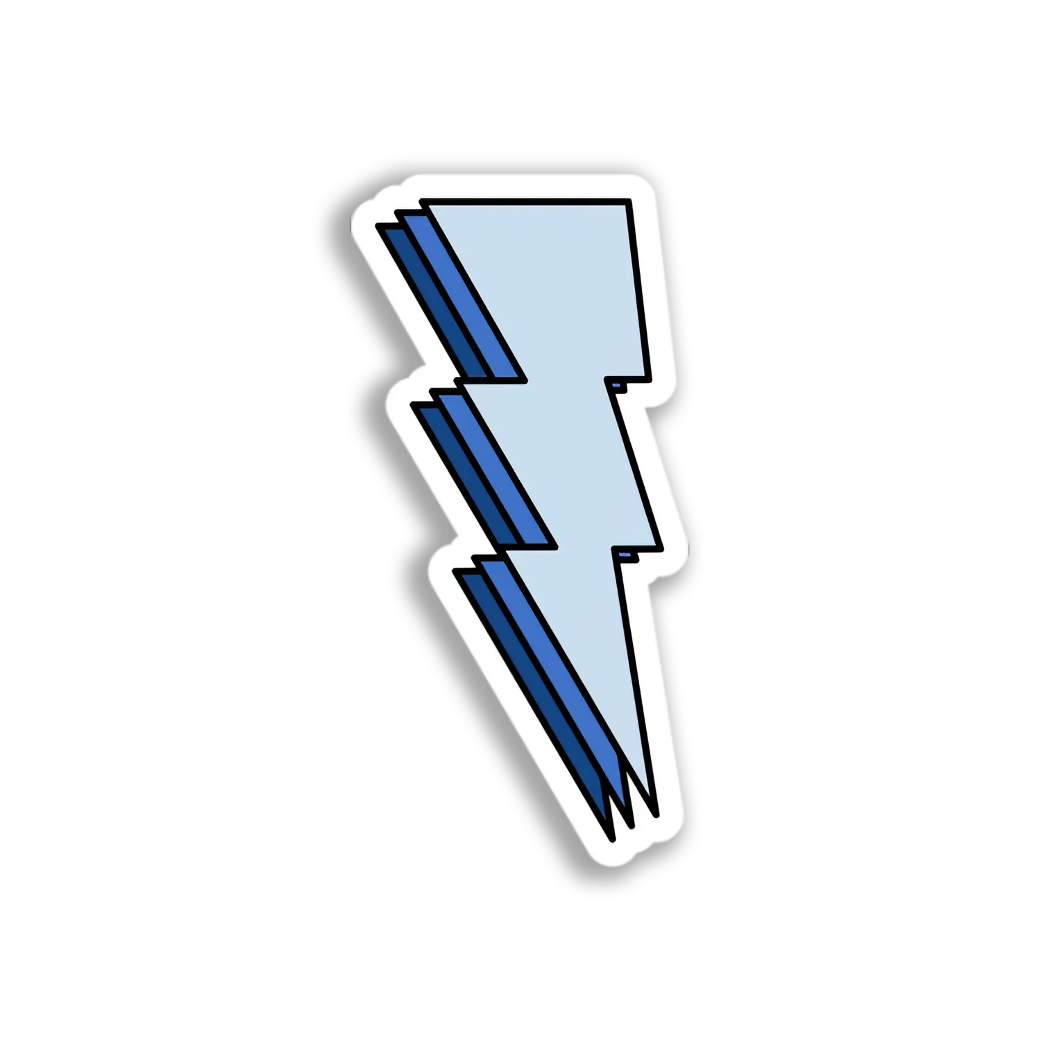 Blue Lightning Bolt Sticker