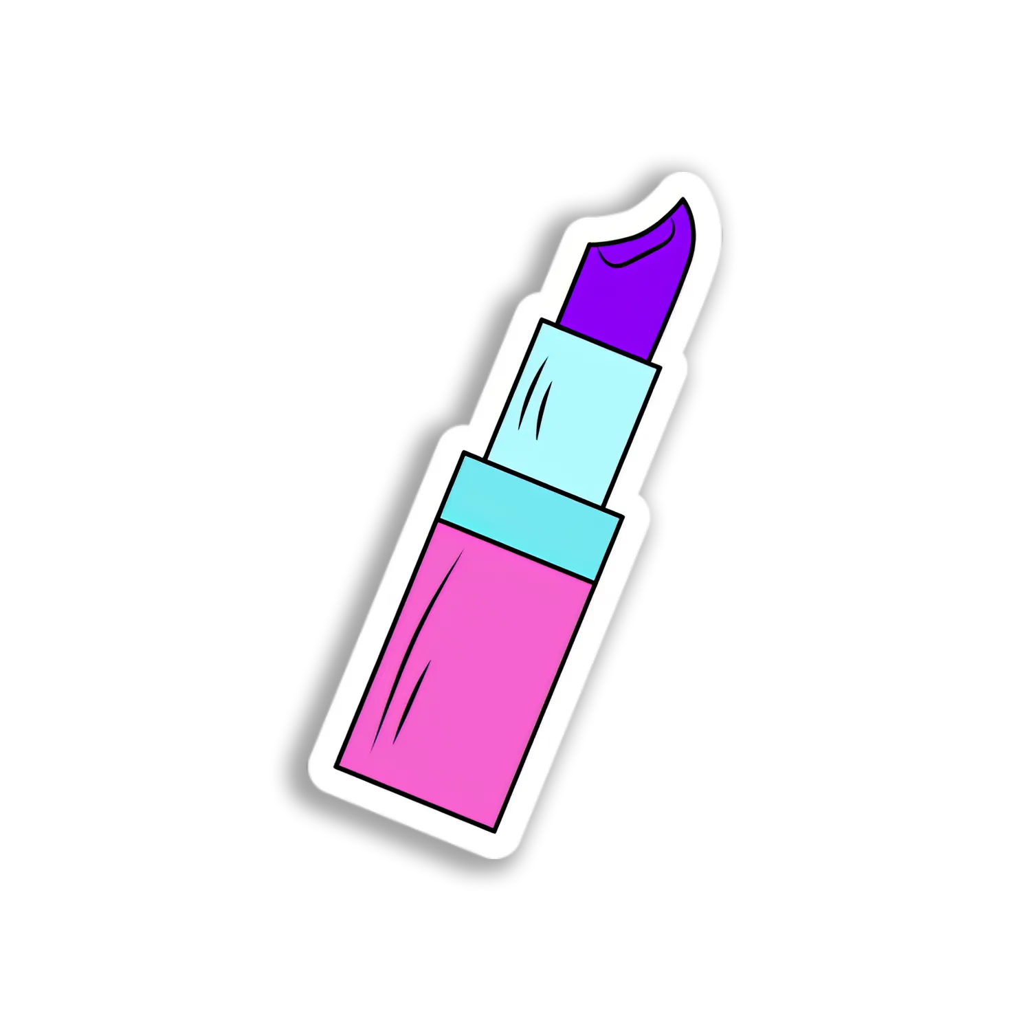 Purple Lipstick Tube Sticker
