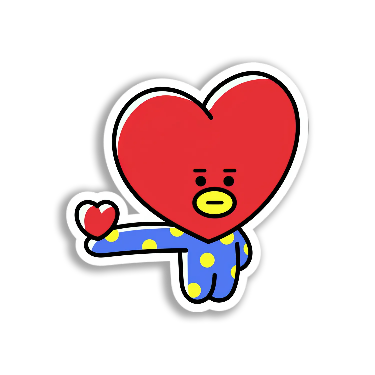 BT21 Tata Heart Sticker
