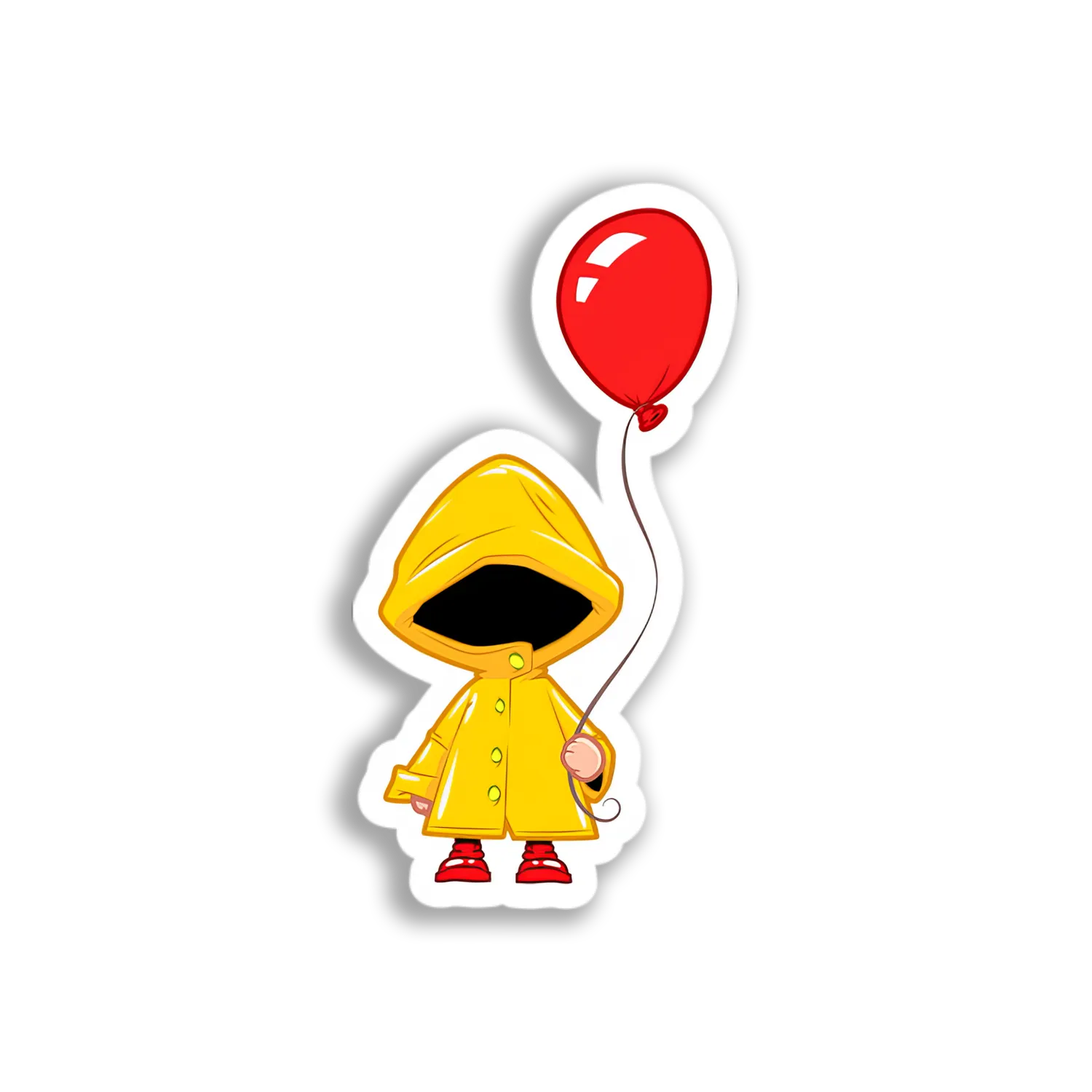 Raincoat Boy Balloon Sticker